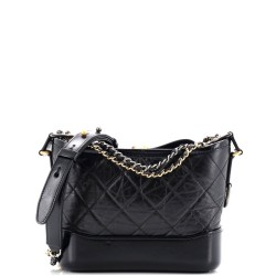 Gabrielle Hobo Quilted Aged Calfskin Small