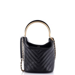 Handle with Chic Bucket Bag Chevron Lambskin