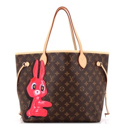 Neverfull NM Tote x Sun Yitian Rabbit Patch Monogram Canvas MM MM