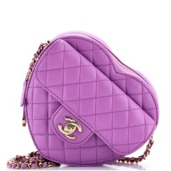 CC in Love Heart Bag Quilted Lambskin
