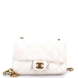 Heart Charms Flap Bag Quilted Lambskin Mini