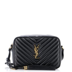 Lou Camera Bag Matelasse Chevron Leather Small