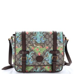 Interlocking G Patch Messenger Bag Printed GG Coated Canvas Medium