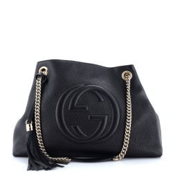 Soho Chain Strap Shoulder Bag Leather Medium