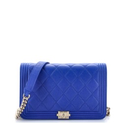 Boy Wallet on Chain Quilted Caviar