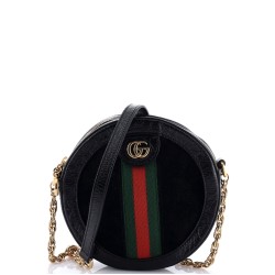 Ophidia Round Shoulder Bag Suede Mini