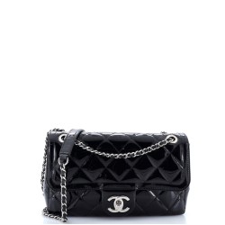 Coco Shine Flap Bag Quilted Patent Small