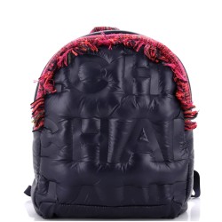 Doudoune Backpack Embossed Nylon with Tweed Medium