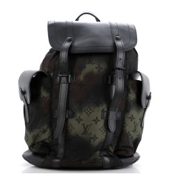Christopher Backpack Limited Edition Camouflage Monogram Nylon with Leather PM