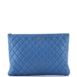 O Case Clutch Quilted Caviar Large