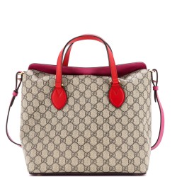 Signature Fold Over Tote GG Coated Canvas Medium