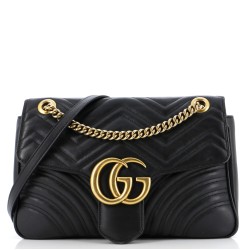 GG Marmont Flap Bag Matelasse Leather Medium