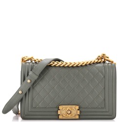 Boy Flap Bag Quilted Lambskin Old Medium