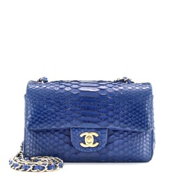 Classic Single Flap Bag Python Mini