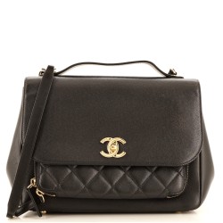 Business Affinity Flap Bag Quilted Caviar Large