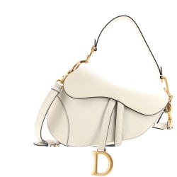 Saddle Handbag with Strap Leather Medium