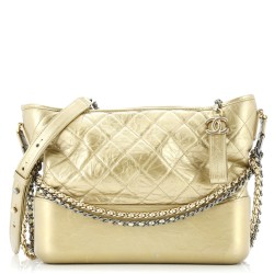 Gabrielle Hobo Quilted Metallic Aged Calfskin Medium