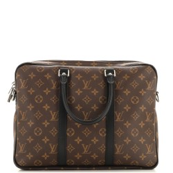 Porte-Documents Voyage Briefcase Macassar Monogram Canvas PM