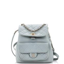 Duma Drawstring Backpack Quilted Leather Large