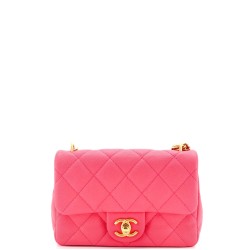 Sweet Heart Chain Flap Bag Quilted Caviar Mini