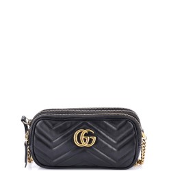 GG Marmont Chain Crossbody Bag Matelasse Leather Mini