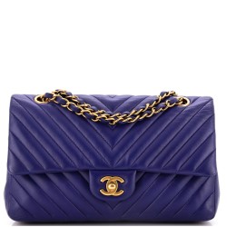Classic Double Flap Bag Chevron Calfskin Medium