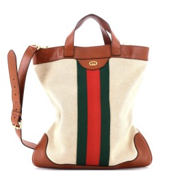 Shopping Tote Vintage Web Canvas Large