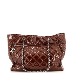 CC Charm Tote Quilted Patent Vinyl Large