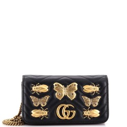 GG Marmont Chain Flap Bag Embellished Matelasse Leather Mini