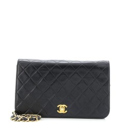Vintage Full Flap Bag Quilted Lambskin Medium