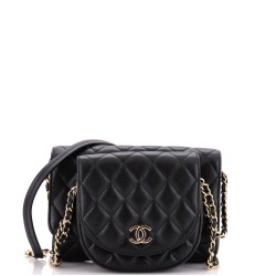 Side Packs Crossbody Bag Quilted Lambskin Small