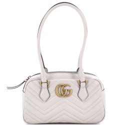 GG Marmont Top Handle Shoulder Bag Matelasse Leather Small