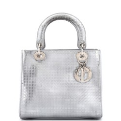 Lady Dior Bag Micro Cannage Metallic Calfskin Medium