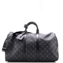 Keepall Bandouliere Bag Monogram Eclipse Canvas 45