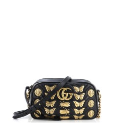 GG Marmont Shoulder Bag Embellished Matelasse Leather Small
