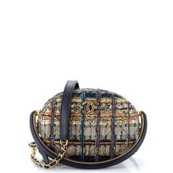 Paris-New York Oval Camera Case Quilted Tweed Small