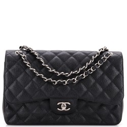 Classic Double Flap Bag Quilted Caviar Jumbo