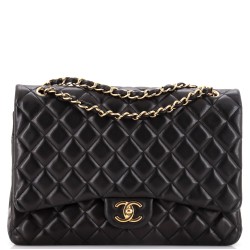Classic Double Flap Bag Quilted Lambskin Maxi
