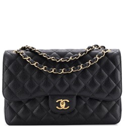 Classic Double Flap Bag Quilted Caviar Jumbo