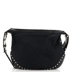 Pelham Web Hobo Studded GG Canvas Medium