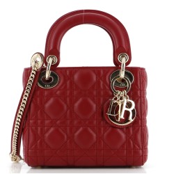 Lady Dior Chain Bag Cannage Quilt Lambskin Mini