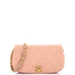Coco Mail Clutch with Chain Quilted Calfskin