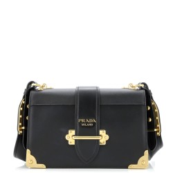 Cahier Crossbody Bag Leather and Saffiano Leather Large