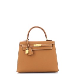 Kelly Handbag Gold Epsom with Gold Hardware 25