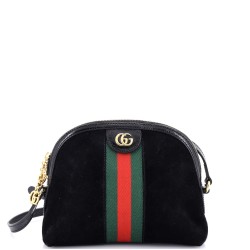 Ophidia Dome Shoulder Bag Suede Small