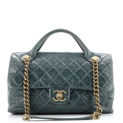 Castle Rock Flap Bag Quilted Glazed Calfskin Medium