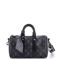 Keepall Bandouliere Bag Reverse Monogram Eclipse Canvas 25