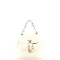 Duma Drawstring Backpack Quilted Leather Small