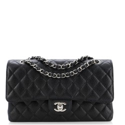 Classic Double Flap Bag Quilted Caviar Medium