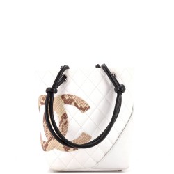 Cambon Tote Quilted Leather with Python Petite